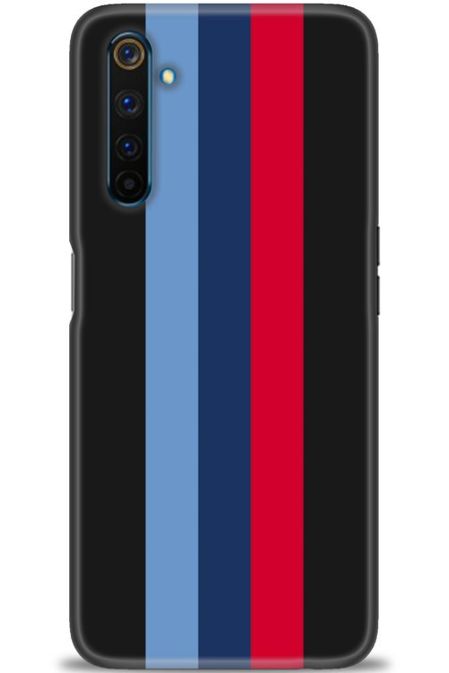 Realme 6 Pro Kılıf HD Baskılı Kılıf - Bordo Çubuk