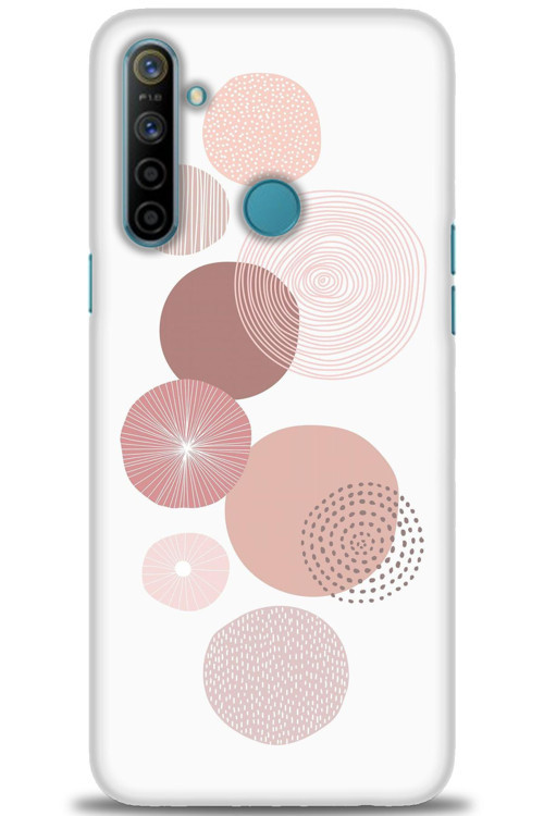 Realme 6i Kılıf HD Baskılı Kılıf - Mürdüm Daireler