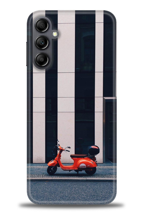 Samsung Galaxy A14 Kılıf HD Baskılı Kılıf - Kırmızı Motor