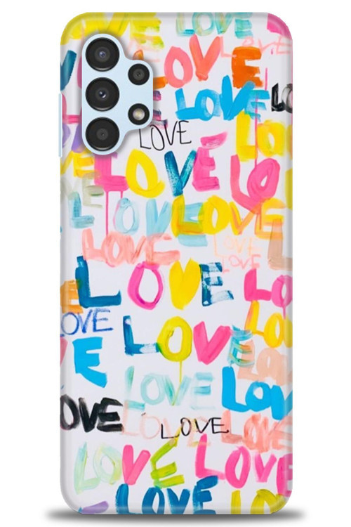 Samsung Galaxy A13 4G Kılıf HD Baskılı Kılıf - Love Love