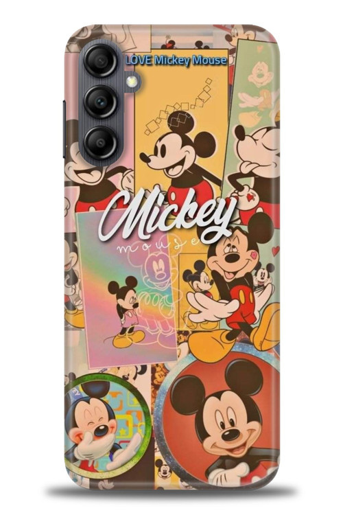 Samsung Galaxy A14 Kılıf HD Baskılı Kılıf - I Love Mickey