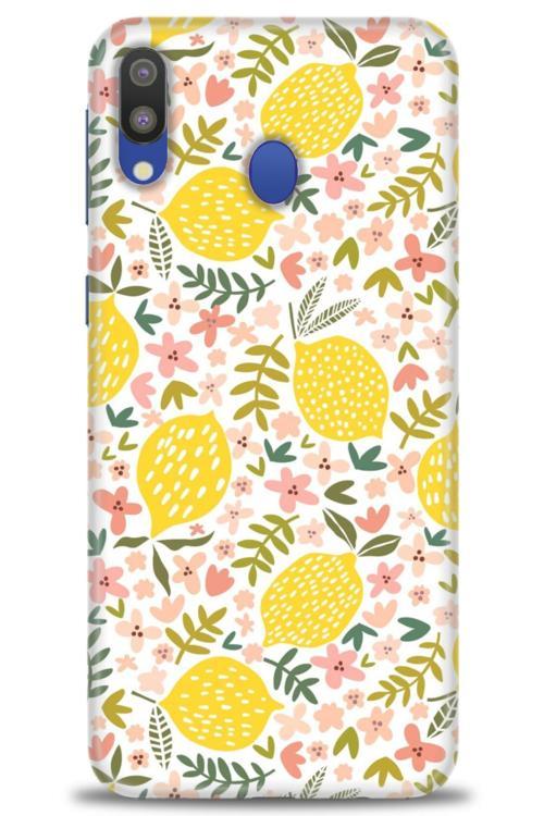 Samsung Galaxy A10S Kılıf HD Baskılı Kılıf - Limon ve Çiçekler