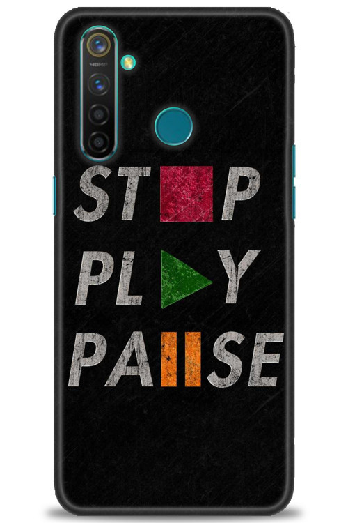 Realme 5 Pro Kılıf HD Baskılı Kılıf - Stop Play
