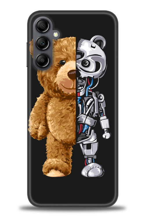 Samsung Galaxy A14 Kılıf HD Baskılı Kılıf - Ayı ve İskeleti