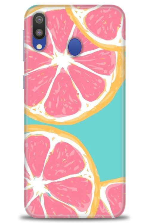 Samsung Galaxy A10S Kılıf HD Baskılı Kılıf - Pembe Limon