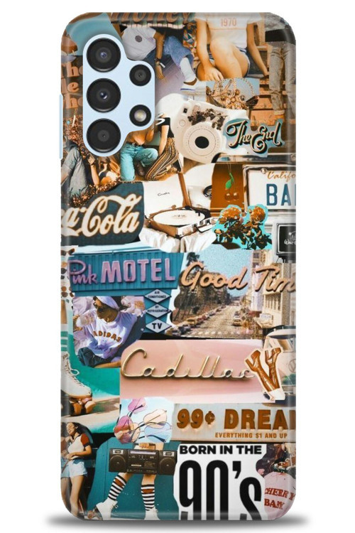 Samsung Galaxy A13 4G Kılıf HD Baskılı Kılıf - Pink Motel