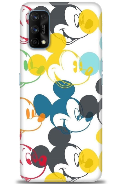 Realme 7 Pro Kılıf HD Baskılı Kılıf - Renkli Mickey Mouse
