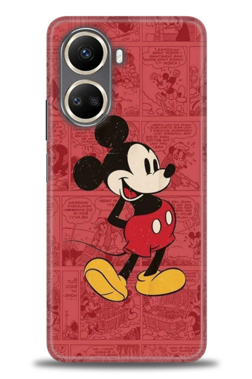 Realme 10 4G Kılıf HD Baskılı Kılıf - Kırmızı Mickey