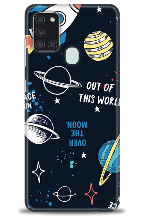 Samsung Galaxy A21S Kılıf HD Baskılı Kılıf - Space Fun