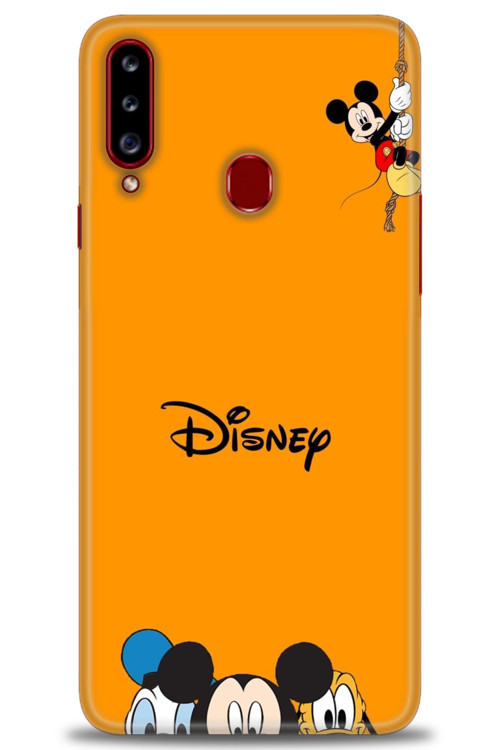 Samsung Galaxy A20S Kılıf HD Baskılı Kılıf - Turuncu Disney