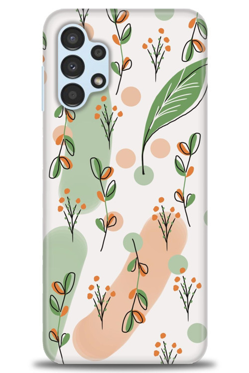 Samsung Galaxy A13 4G Kılıf HD Baskılı Kılıf - Flower Pattern