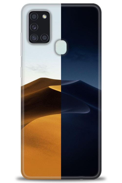 Samsung Galaxy A21S Kılıf HD Baskılı Kılıf - Gece ve Gündüz