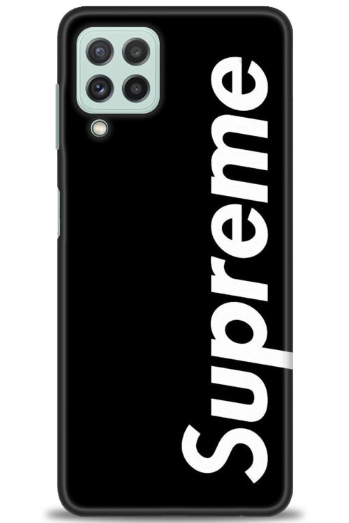 Samsung Galaxy A22 Kılıf HD Baskılı Kılıf - Supreme Siyah