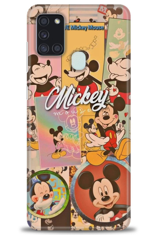 Samsung Galaxy A21S Kılıf HD Baskılı Kılıf - I Love Mickey
