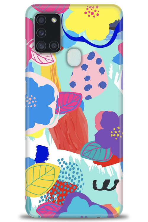Samsung Galaxy A21S Kılıf HD Baskılı Kılıf - Flowers