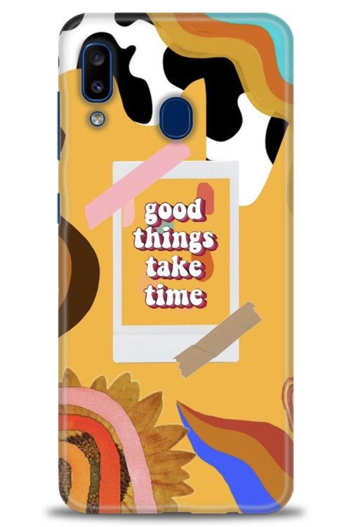 Samsung Galaxy A20 Kılıf HD Baskılı Kılıf - Take Time
