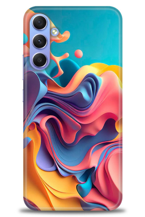 Samsung Galaxy A24 Kılıf HD Baskılı Kılıf - Renkli Su
