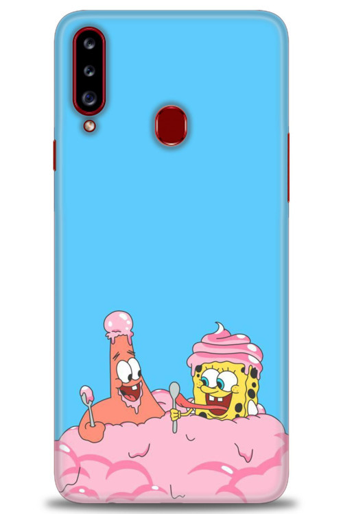 Samsung Galaxy A20S Kılıf HD Baskılı Kılıf - SpongeBob