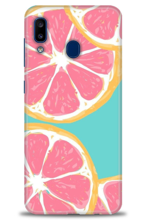 Samsung Galaxy A30 Kılıf HD Baskılı Kılıf - Pembe Limon