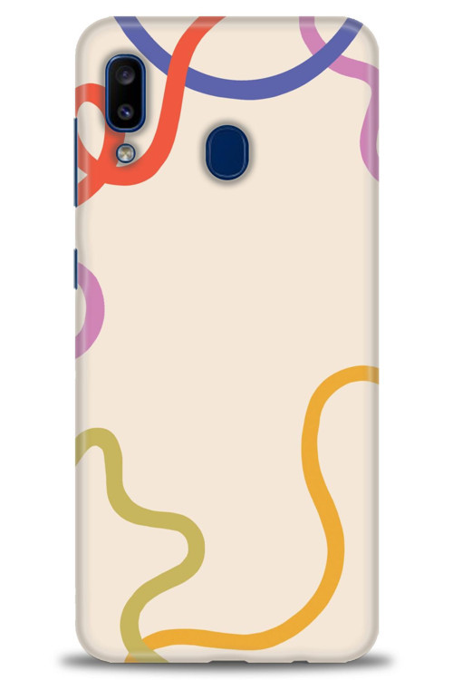 Samsung Galaxy A30 Kılıf HD Baskılı Kılıf - Renk Çizgileri
