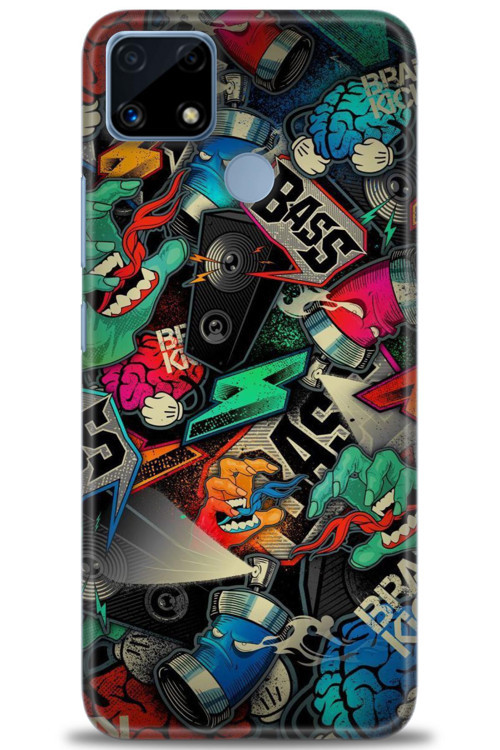 Realme C25 Kılıf HD Baskılı Kılıf - Bass