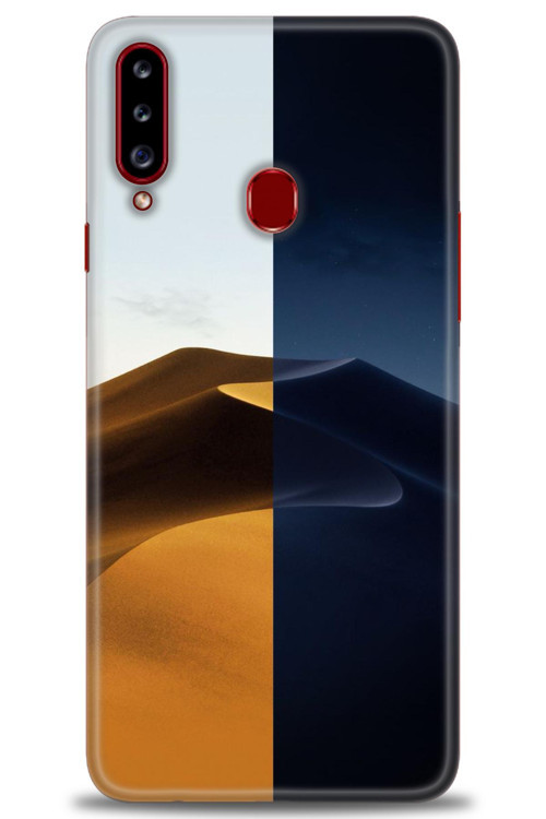 Samsung Galaxy A20S Kılıf HD Baskılı Kılıf - Gece ve Gündüz