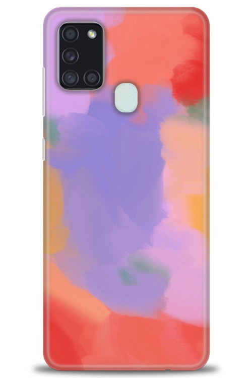 Samsung Galaxy A21S Kılıf HD Baskılı Kılıf - Kırmızı