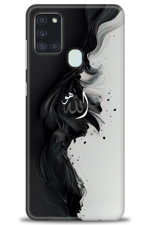 Samsung Galaxy A21S Kılıf HD Baskılı Kılıf - Siyah ve Beyaz