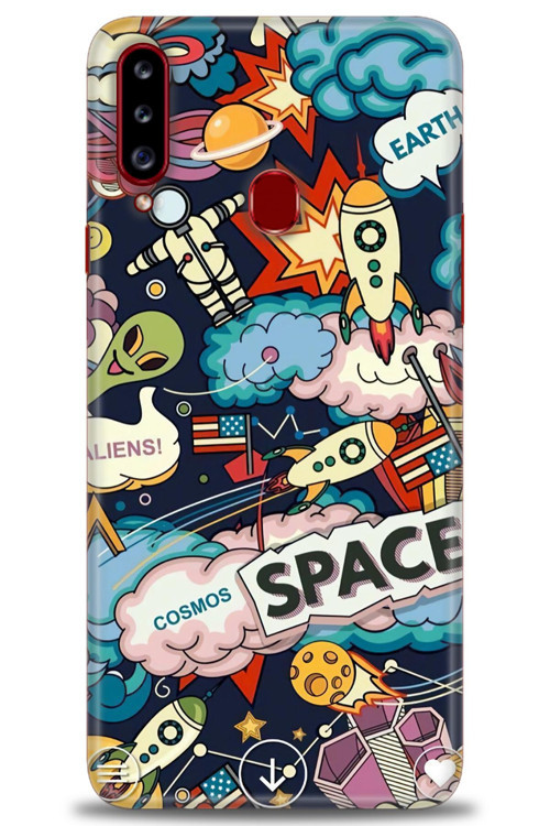 Samsung Galaxy A20S Kılıf HD Baskılı Kılıf - Space