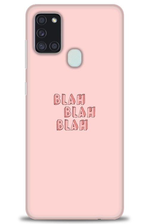 Samsung Galaxy A21S Kılıf HD Baskılı Kılıf - Blah Blah
