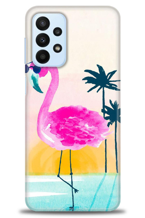 Samsung Galaxy A23 4G Kılıf HD Baskılı Kılıf - Flamingo