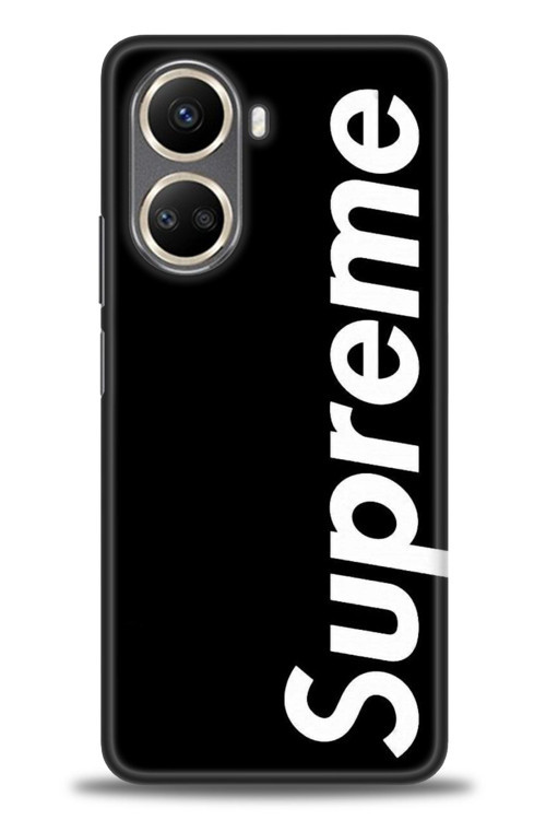 Realme C55 Kılıf HD Baskılı Kılıf - Supreme Siyah