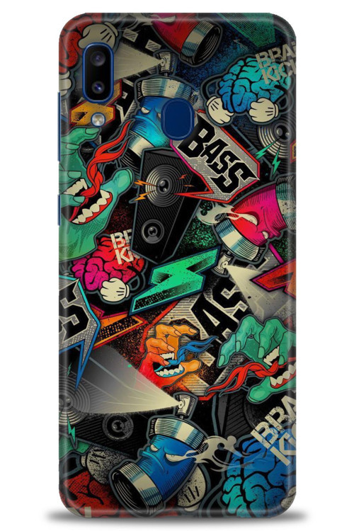 Samsung Galaxy A20 Kılıf HD Baskılı Kılıf - Bass