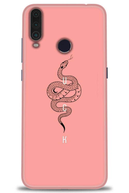 General Mobile GM 10 Kılıf HD Baskılı Kılıf - Pembe Yılan