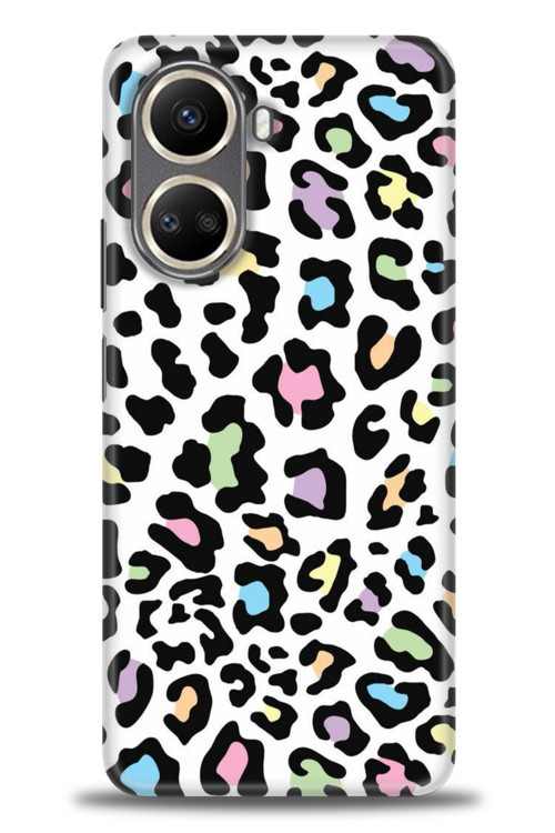 Tecno Camon 19 Neo Kılıf HD Baskılı Kılıf - Renkli Leopar