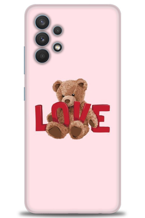 Samsung Galaxy A32 Kılıf HD Baskılı Kılıf - Love Bear