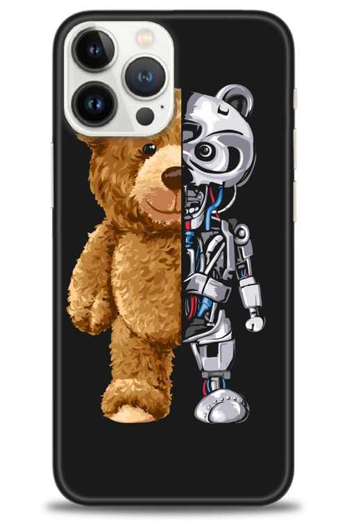 Realme C53 Kılıf HD Baskılı Kılıf - Ayı ve İskeleti
