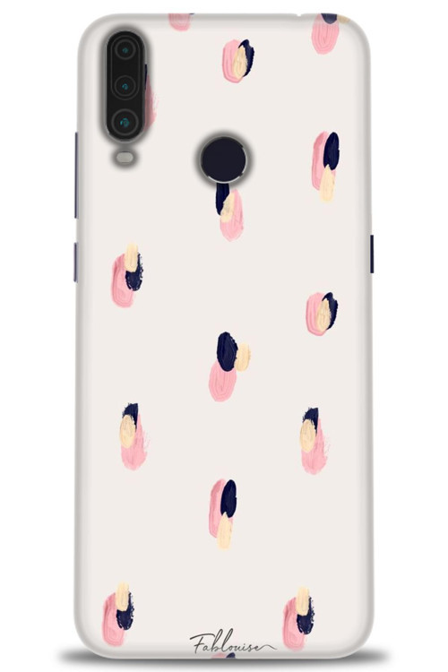 General Mobile GM 10 Kılıf HD Baskılı Kılıf - Pembe Lacivert