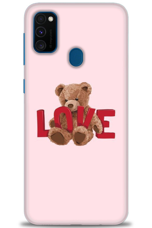 Samsung Galaxy M30S Kılıf HD Baskılı Kılıf - Love Bear