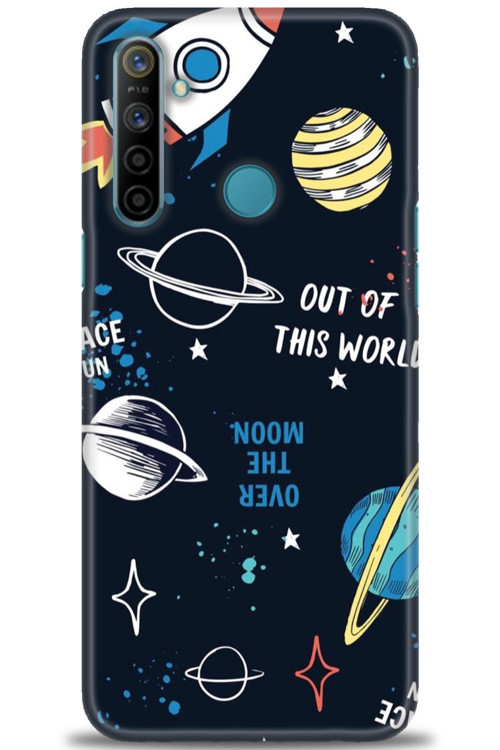 Realme C3 Kılıf HD Baskılı Kılıf - Space Fun
