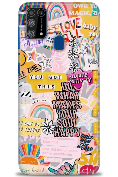 Samsung Galaxy M31 Kılıf HD Baskılı Kılıf - Good Vibes