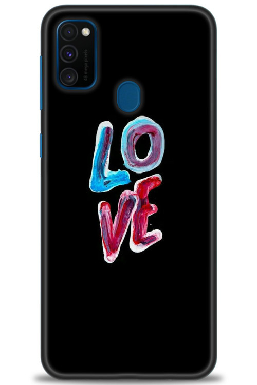 Samsung Galaxy M30S Kılıf HD Baskılı Kılıf - Renkli Love