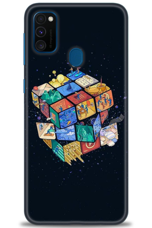 Samsung Galaxy M21 Kılıf HD Baskılı Kılıf - Küplerdeki İnsanlar