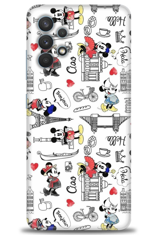Samsung Galaxy A32 Kılıf HD Baskılı Kılıf - Mickey Şehirde