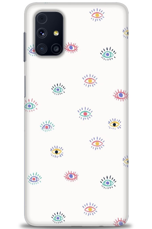 Samsung Galaxy M31S Kılıf HD Baskılı Kılıf - Renkli Gözler