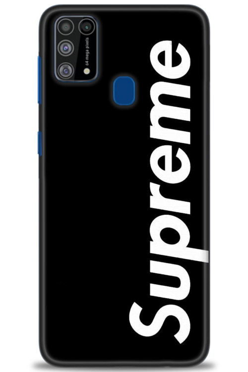 Samsung Galaxy M31 Kılıf HD Baskılı Kılıf - Supreme Siyah