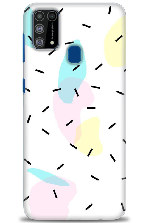 Samsung Galaxy M31 Kılıf HD Baskılı Kılıf - Çubuklar ve Renkler