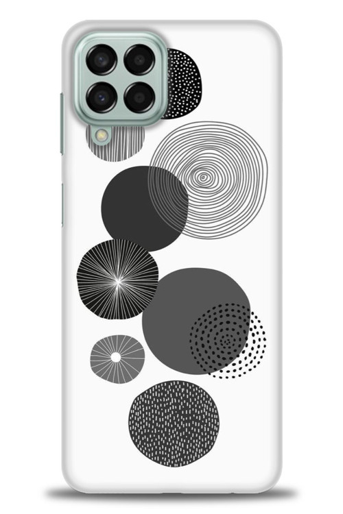 Samsung Galaxy M33 Kılıf HD Baskılı Kılıf - Siyah Daire