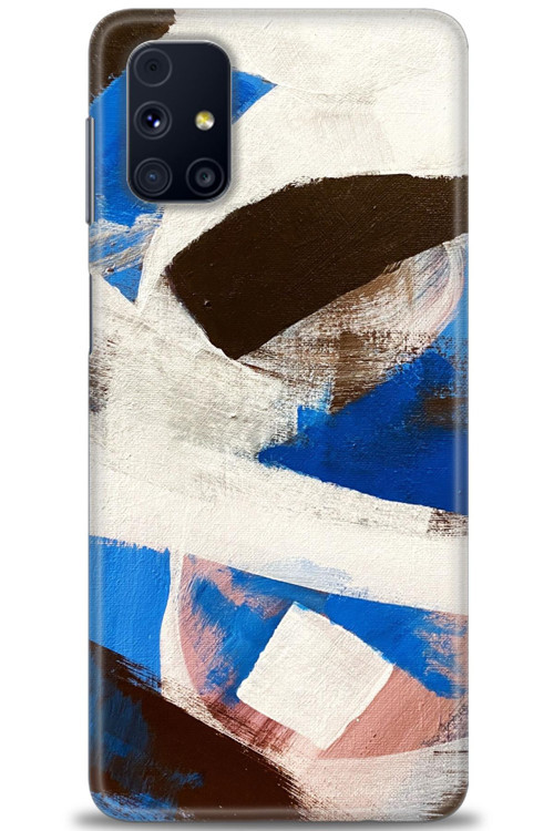 Samsung Galaxy M31S Kılıf HD Baskılı Kılıf - Siyah Mavi