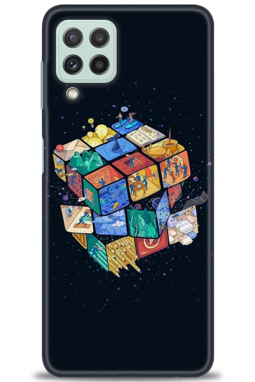 Samsung Galaxy M32 Kılıf HD Baskılı Kılıf - Küplerdeki İnsanlar